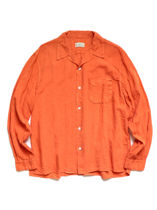 KAPITAL Shirt Soft Linen Open Collar Shirt