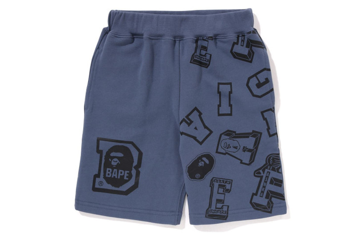 Picture No.1 of BAPE COLLEGE LOGO PATTERN SHORTS 1J30-353-001
