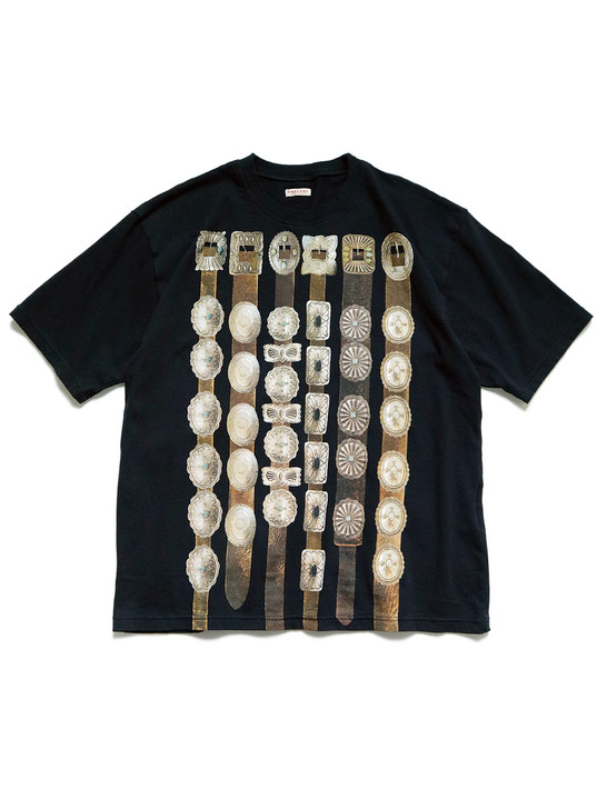 KAPITAL Shirt (Short Sleeve) 20/-Tenjiku Crew T (Curtain Concho pt)