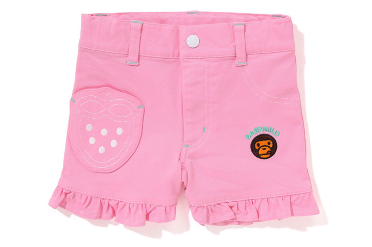 Picture No.1 of BAPE BABY MILO STRAWBERRY FRILL SHORTS 2J30-353-008