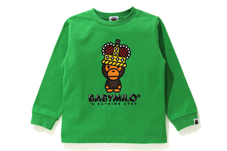 Picture No.1 of BAPE BABY MILO CROWN L/S TEE 2H30-311-605