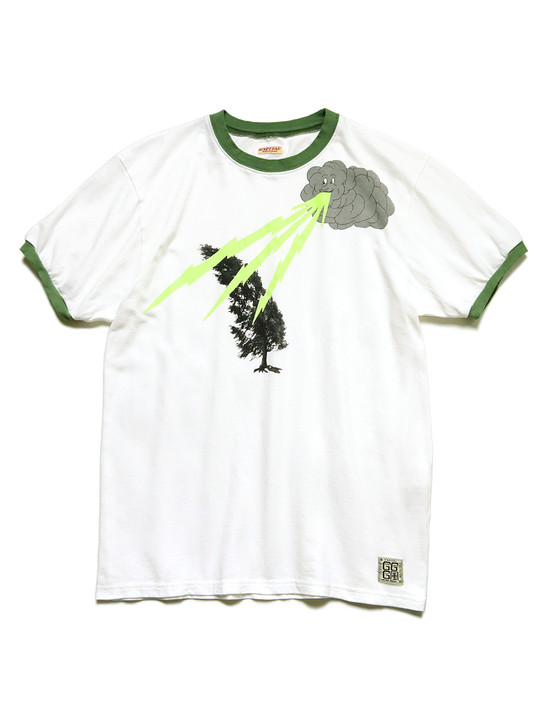 kapital ポケロンT size5 Kapital Jersey 2TONES BIG Pocket T (BONE) BLK x KHA - Made