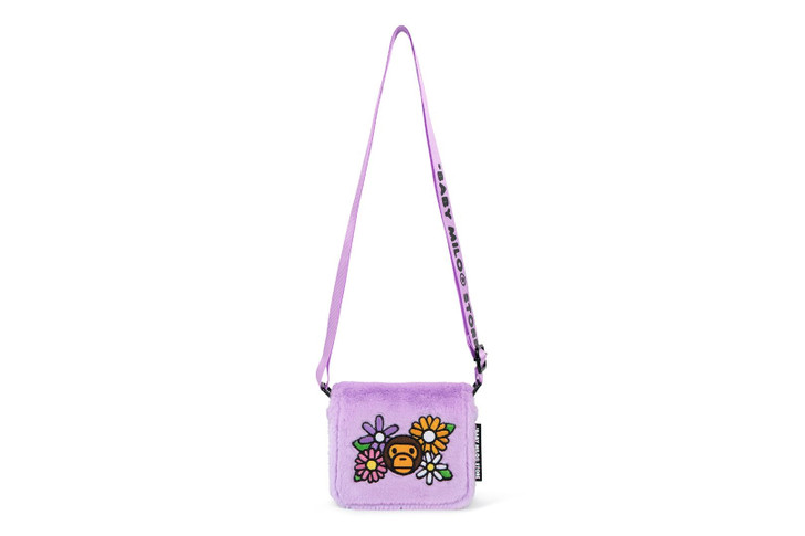 BAPE BABY MILO STORE BABY MILO FLOWER FUR MINI CROSS BAG