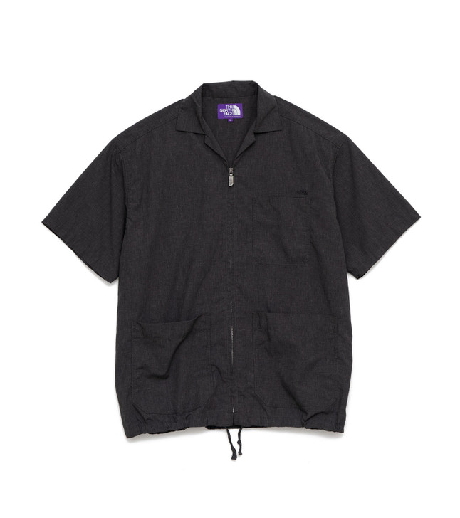 THE NORTH FACE PURPLE LABEL Polyester Linen Field H/S Zip Shirt NT3321N 6689