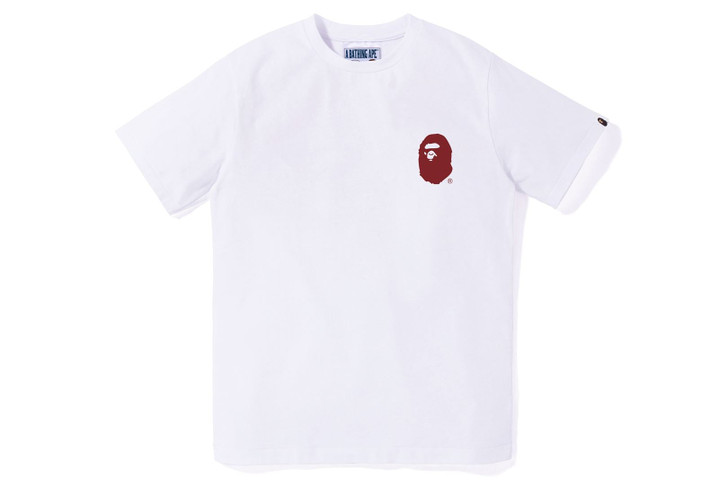 A BATHING APE LETTERED TEE 1J30-610-061
