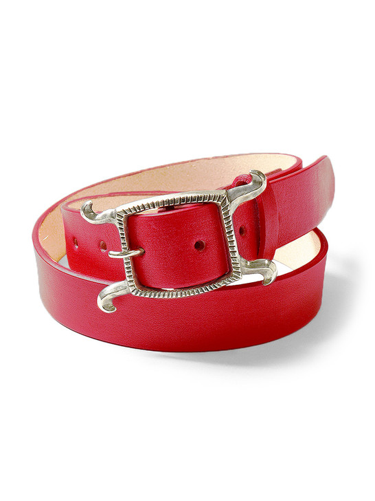KAPITAL Belts Oil Leather Atlas Buckle Belt