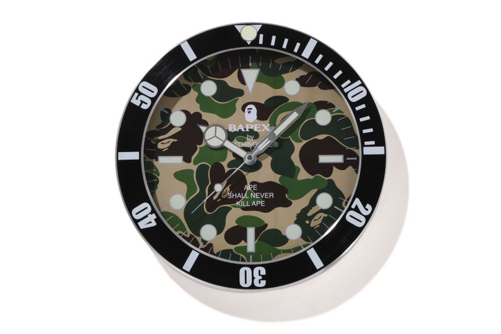 Picture No.1 of BAPE ABC CAMO BAPEX WALL CLOCK 1J80-192-003