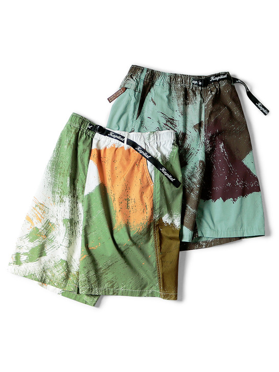 KAPITAL Short Pants Combed Burberry Blush Camo pt Easy Shorts
