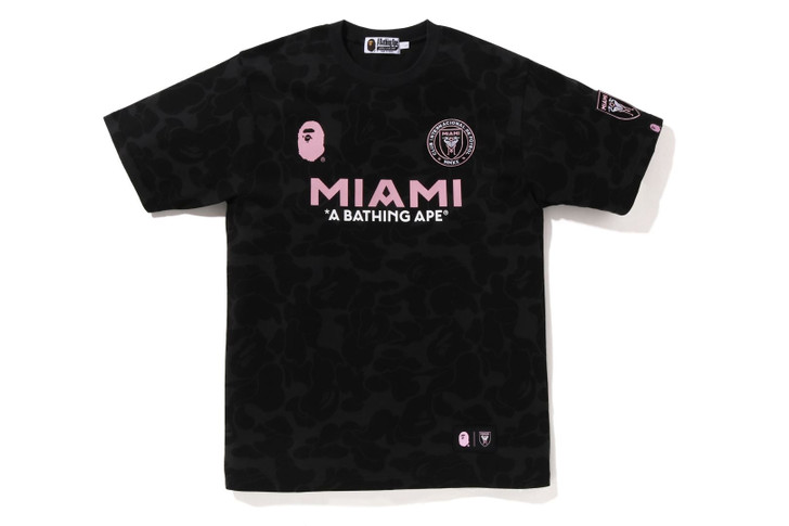 BAPE×inter MIAMI連名マイアミ国際多色迷彩半ズボン五分ズボン s CUT AND SEWN [BAPE X INTER MIAMI CF] CAMO TEE