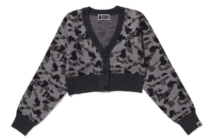Picture No.1 of BAPE ABC CAMO CROPPED KNIT CARDIGAN 1J80-220-004