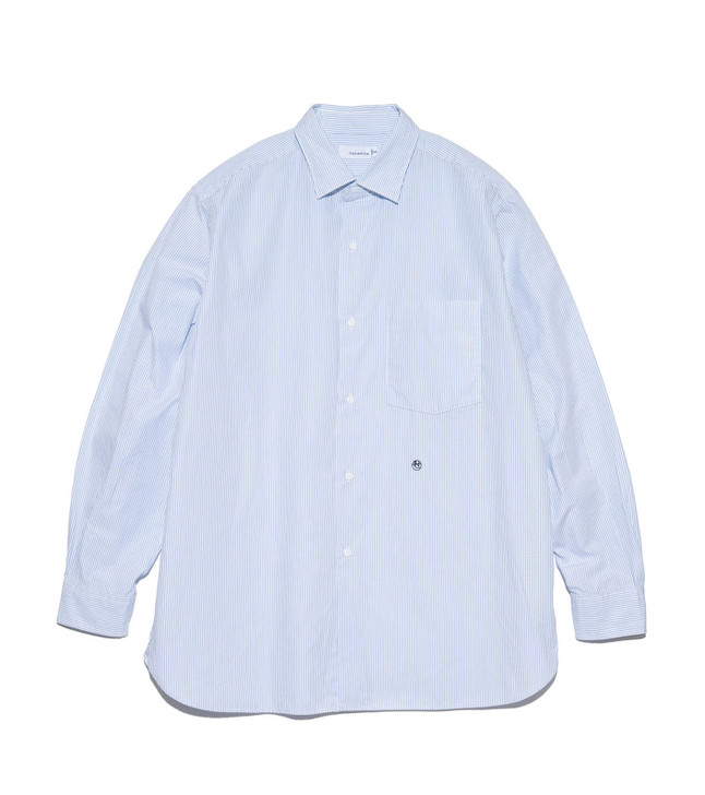 nanamica SHIRT Regular Collar Stripe Wind Shirt Online Shop