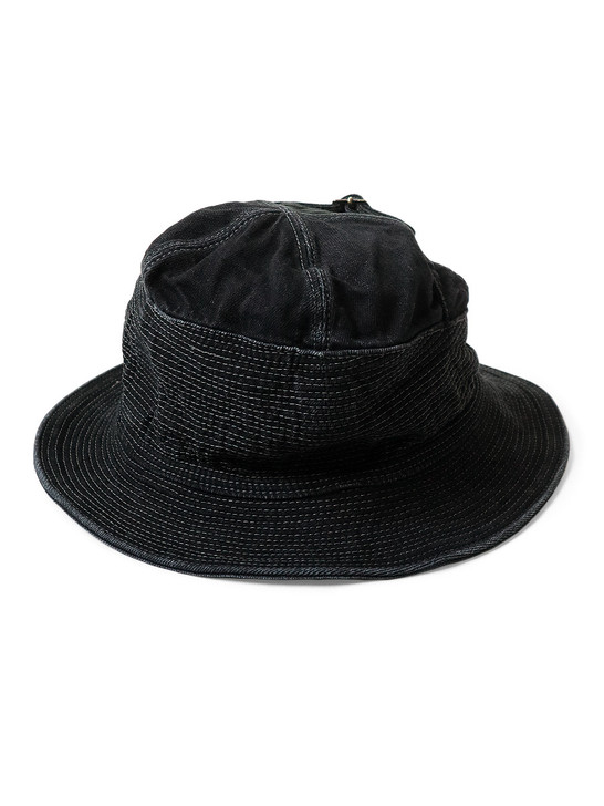 KAPITAL Hat/Cap 11.5Oz Black x Black Denim The Old Man And the Sea HAT