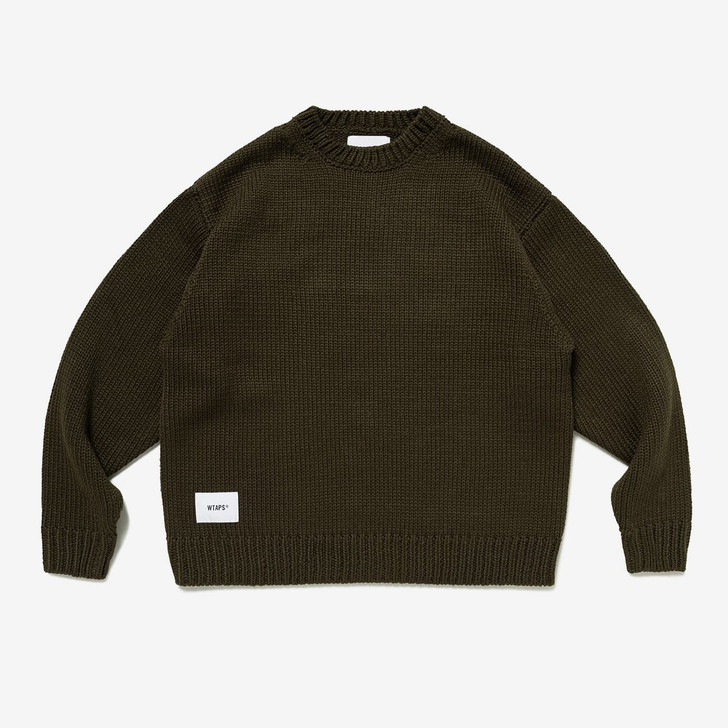 クーポン対象外】 WTAPS 23AW CREW NECK 01 / SWEATER OD XL | www