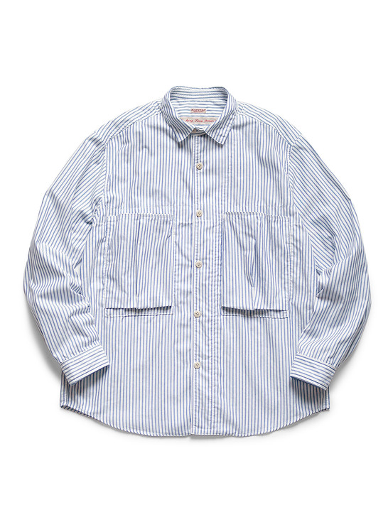 KAPITAL Shirt (Long Sleeve) OX Striped Anorak Shirt