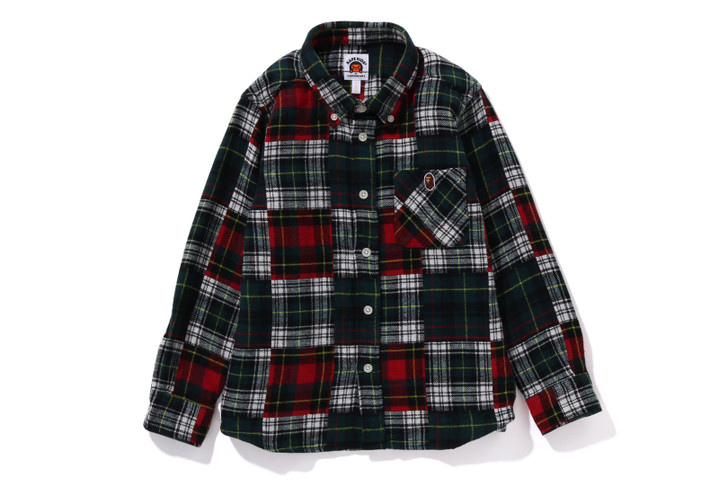 Picture No.1 of BAPE CRAZY CHECK FLANNEL SHIRT 1J80-331-004