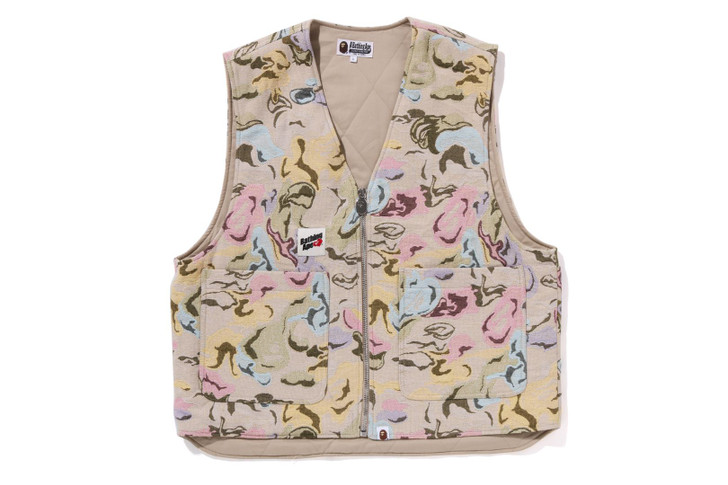 BAPE ART CAMO GOBELIN WORK VEST 1J80-141-053