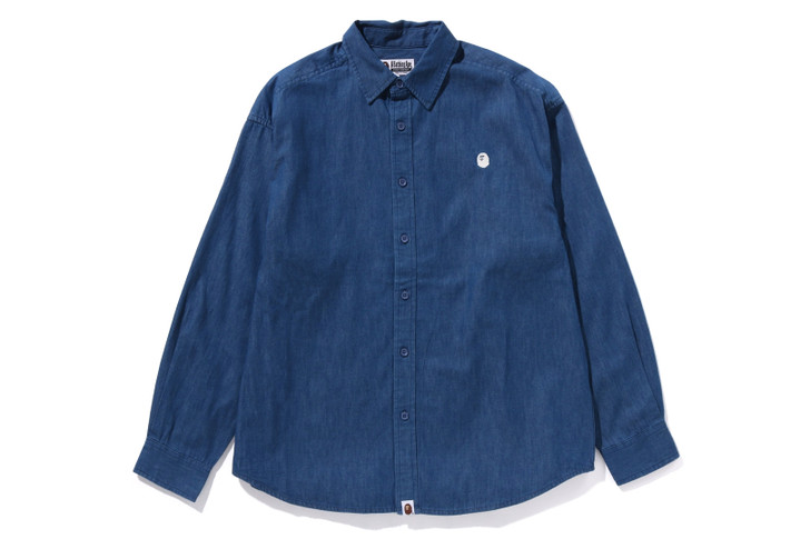 APE HEAD ONE POINT DENIM SHIRT 1J80-131-055