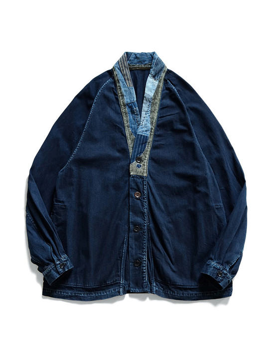 KAPITAL Shirt (Long Sleeve) 8OzIDG Denim Tiger Juban Shirt (NORAGI