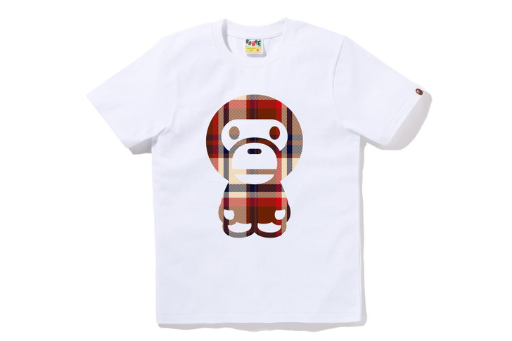 Picture No.1 of BAPE BAPE CHECK BIG BABY MILO TEE 2J80-210-001