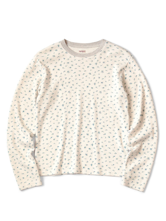 Waffle Jersey Small Flower pt Crewron T K2309LC075