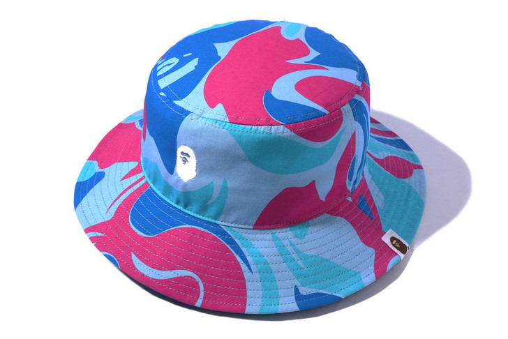 Picture No.1 of BAPE PIRATE MARBLE CAMO BUCKET HAT 1I30181007