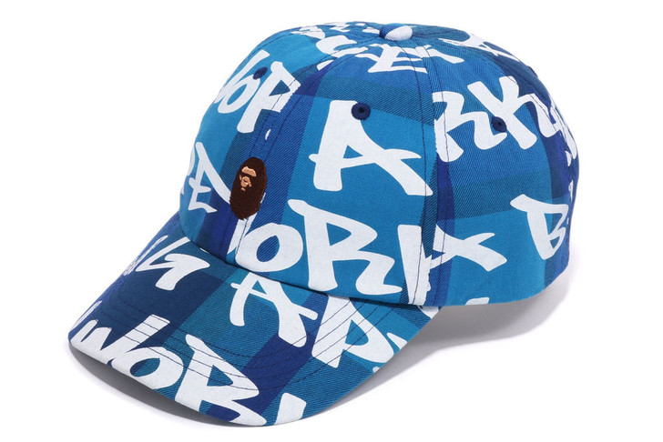 Picture No.1 of BAPE PIRATE BAPE GRAFFITI CHECK PANEL CAP 1I80180013