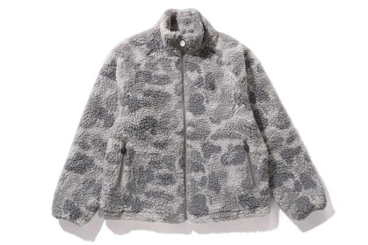 TONAL SOLID CAMO METAL APE HEAD ONE POINT FLEECE JACKET 1J80-140-065