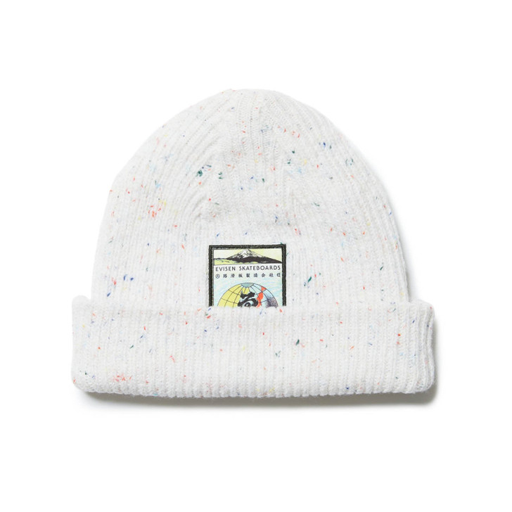 Evisen Skateboards HATS GLOBE LABEL NEP BEANIE - OATMEAL
