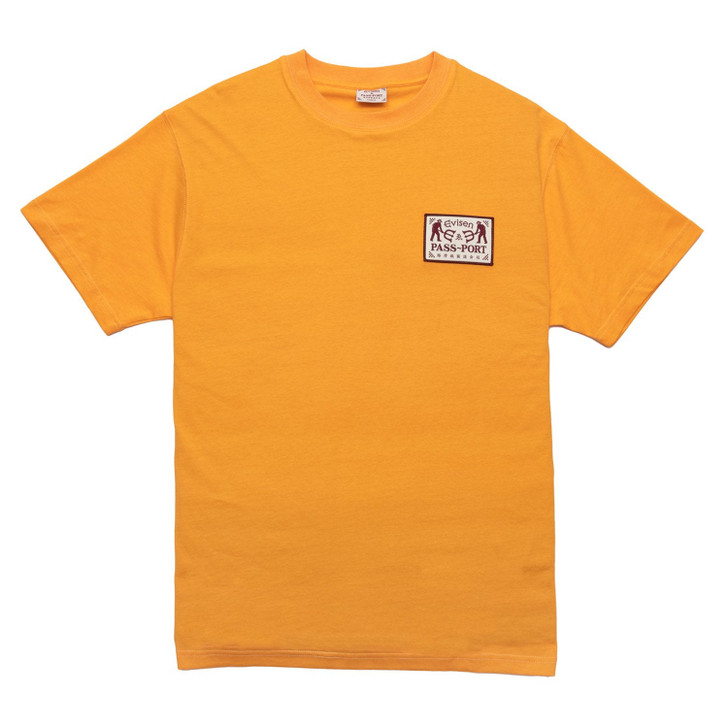 Picture No.1 of Evisen Skateboards EVISEN x PASS~PORT LOGO LOCK UP TEE - ORANGE SHERBET 8770498396474