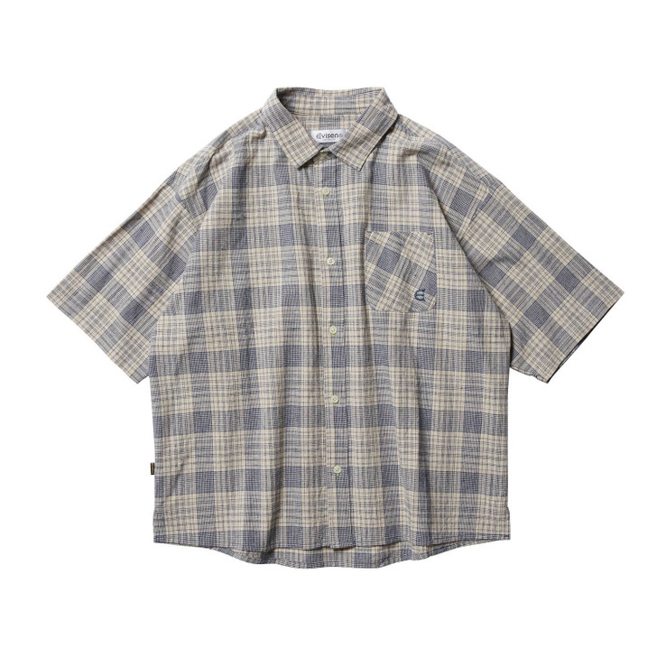 Picture No.1 of Evisen Skateboards WILLIAM CHECK SHIRT - LIGHT NAVY 8786338513210