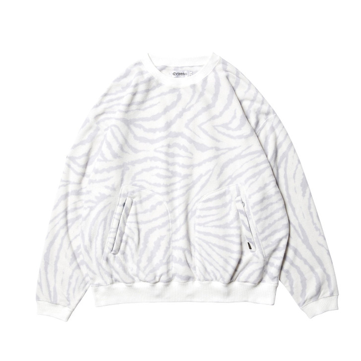 ZEBRA FLEECE CREW SWEATSHIRT - LIGHT BLUE 8813158859066