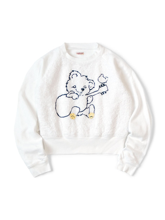 KAPITAL Sweat Shirt 30/-Fleece x Fur Grizzly Crew Sweat Dinky Type