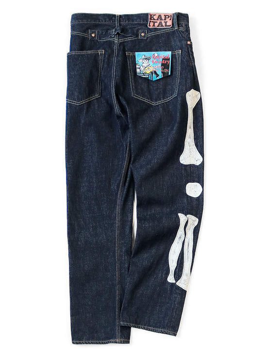 KAPITAL Pants 12.5Oz Denim Mexican Tuxedo 5P OKAGILLY