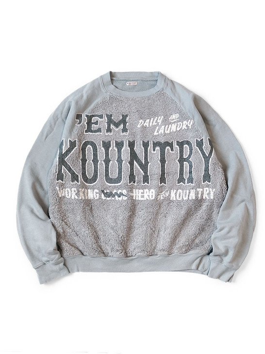 KAPITAL Sweat Shirt 30/-Fleece x Fur Grizzly Sweatshirt (`EM