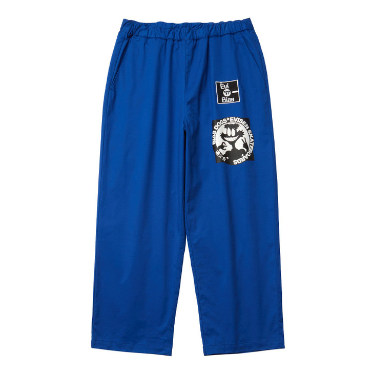 Picture No.1 of Evisen Skateboards EVISEN / BIAS DOGS Let’s go STRECH TWILL EASY PANTS - BLUE 8888410243386