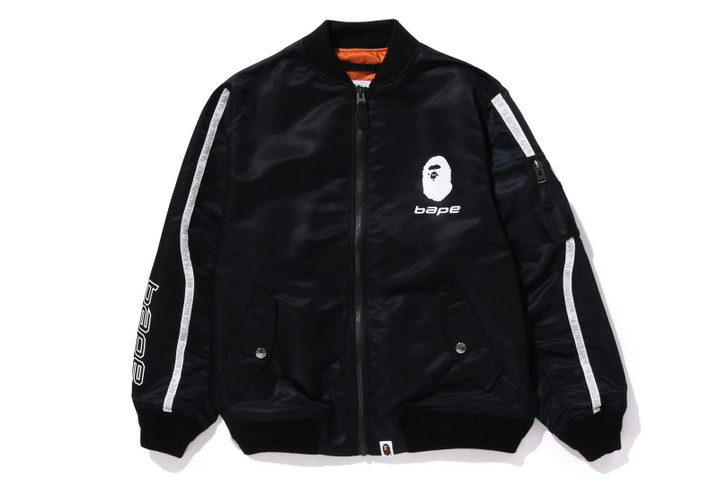 Picture No.1 of BAPE A BATHING APE LINE BOMBER JACKET 1K30-640-002