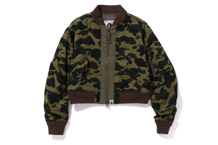 Picture No.1 of BAPE 1ST CAMO CROPPED BOMBER JACKET 1K30-240-004