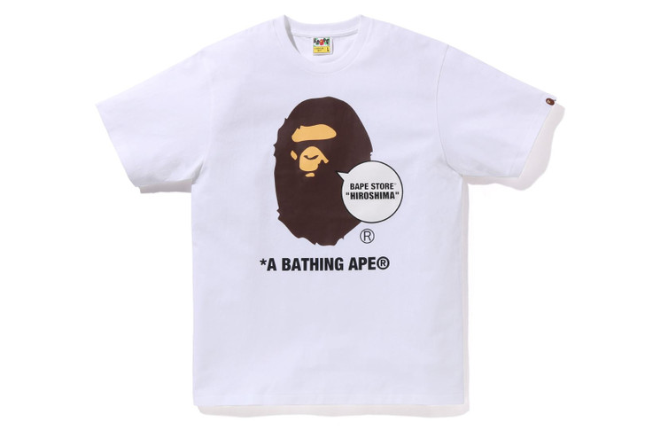 T-SHIRT BAPE STORE HIROSHIMA APE HEAD TEE