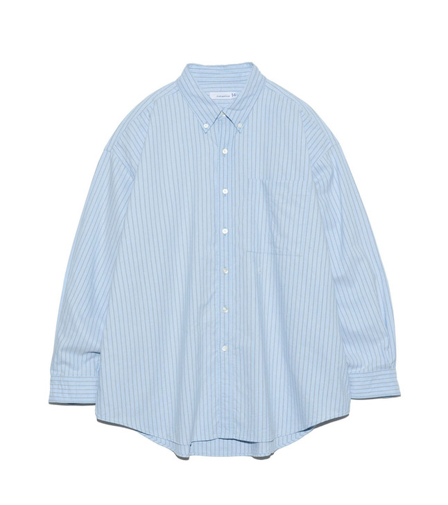 nanamica SHIRT Button Down Stripe Wind Shirt Online Shop to Worldwide