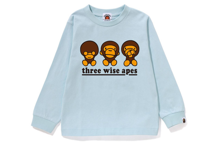Picture No.1 of BAPE THREE WISE APES L/S TEE 2K30-311-016
