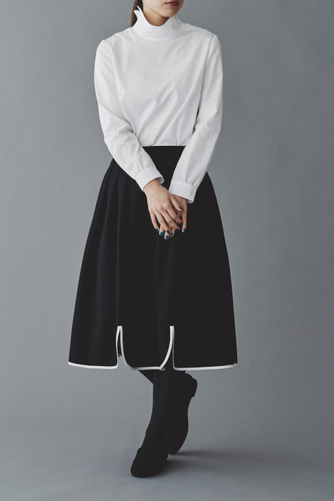 Picture No.1 of minä perhonen intro Stand Collar Blouse 2019-20 a/w XA1001