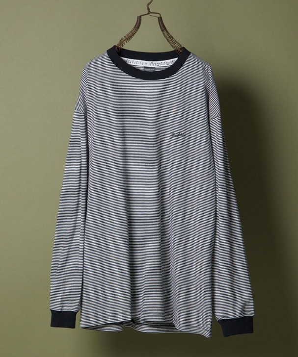 Picture No.1 of NUMBER (N)INE NARROW STRIPED Number⑨ PRINTED L/S T-SHIRT S24NLT001