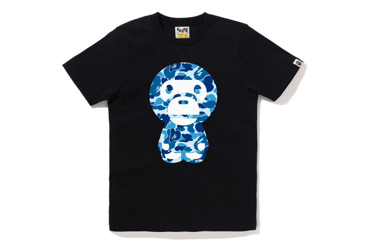 トップス A BATHING APE ABC CAMO BIG BABY MILO TEE BAPE T-SHIRT ABC CAMO BIG BABY MILO TEE