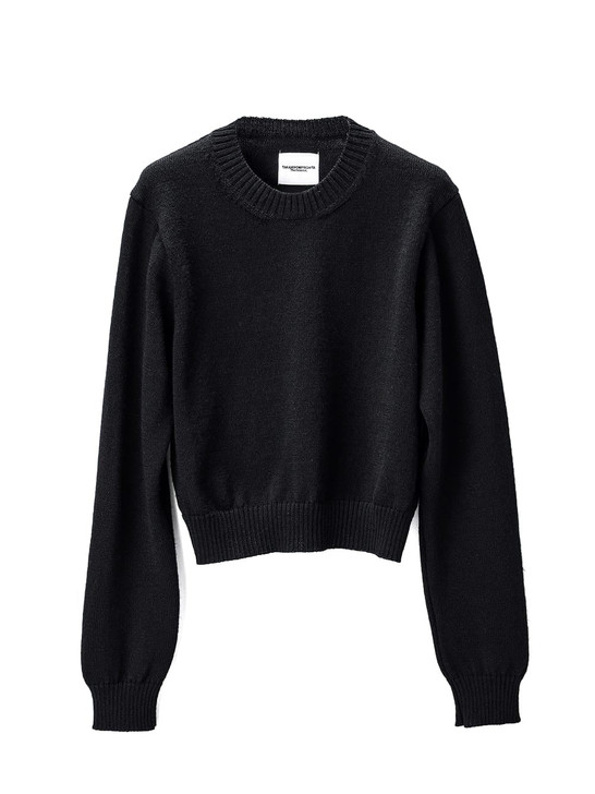 Picture No.1 of TAKAHIROMIYASHITATheSoloist. shetland wool cropped crewneck sweater. 7234608824459