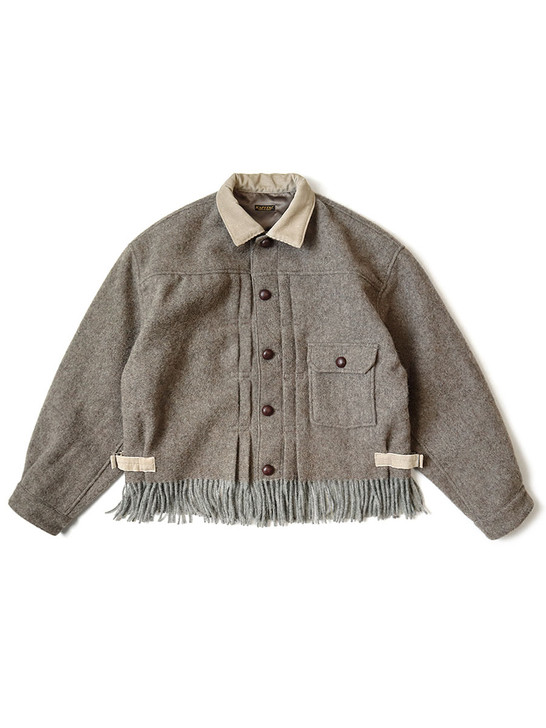 KAPITAL Jacket Herringbone Wool Fringe 1ST JKT
