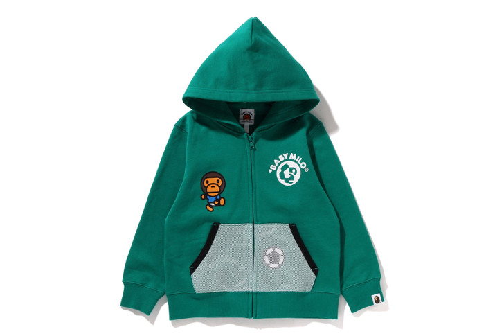 Picture No.1 of BAPE BABY MILO SOCCER ZIP HOODIE 2K30-315-010