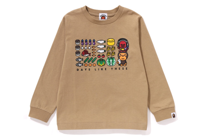 Picture No.1 of BAPE BABY MILO FOODS L/S TEE 2K30-311-015