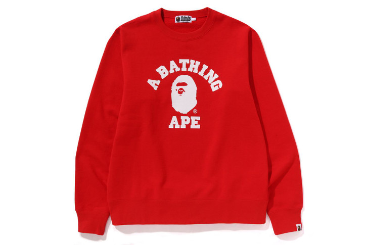 Picture No.1 of BAPE COLLEGE CREWNECK SWEATSHIRT 1K20-113-008