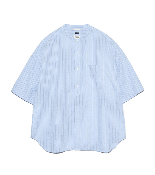 nanamica Band Collar Dobby Stripe S/S Shirt SUGS417 7337