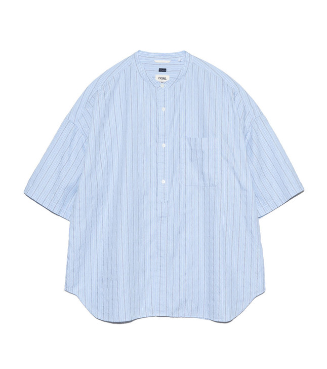 Picture No.1 of nanamica nanamica Band Collar Dobby Stripe S/S Shirt SUGS417 7337